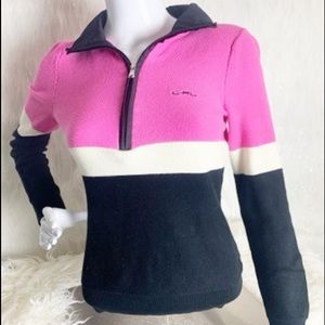 Ralph Lauren pink black long sleeve shirt sz S